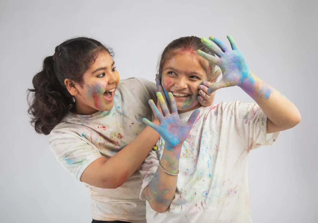 Kids Playing Happy Holi 2026