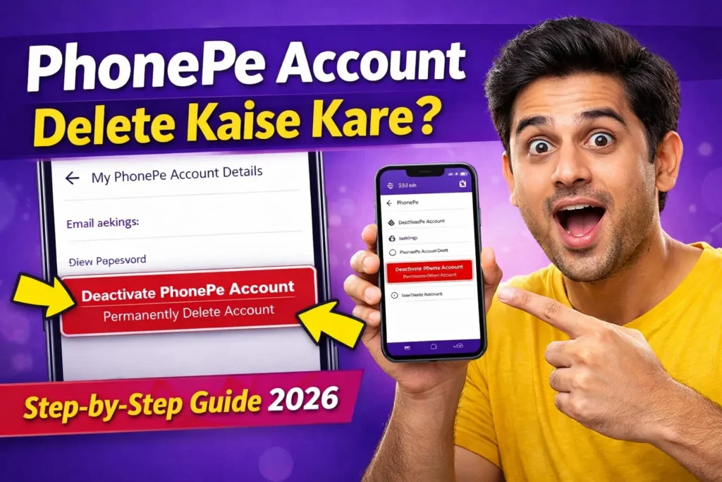 phonepe account delete kaise kare step by step guide phonepe deactivate account screen