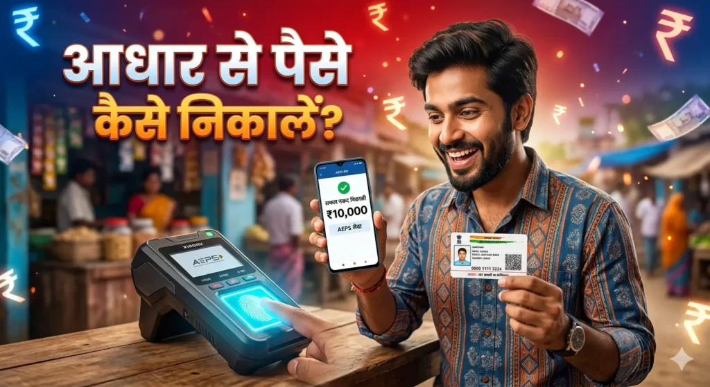 aadhar card se paise kaise nikale AEPS mobile online guide
