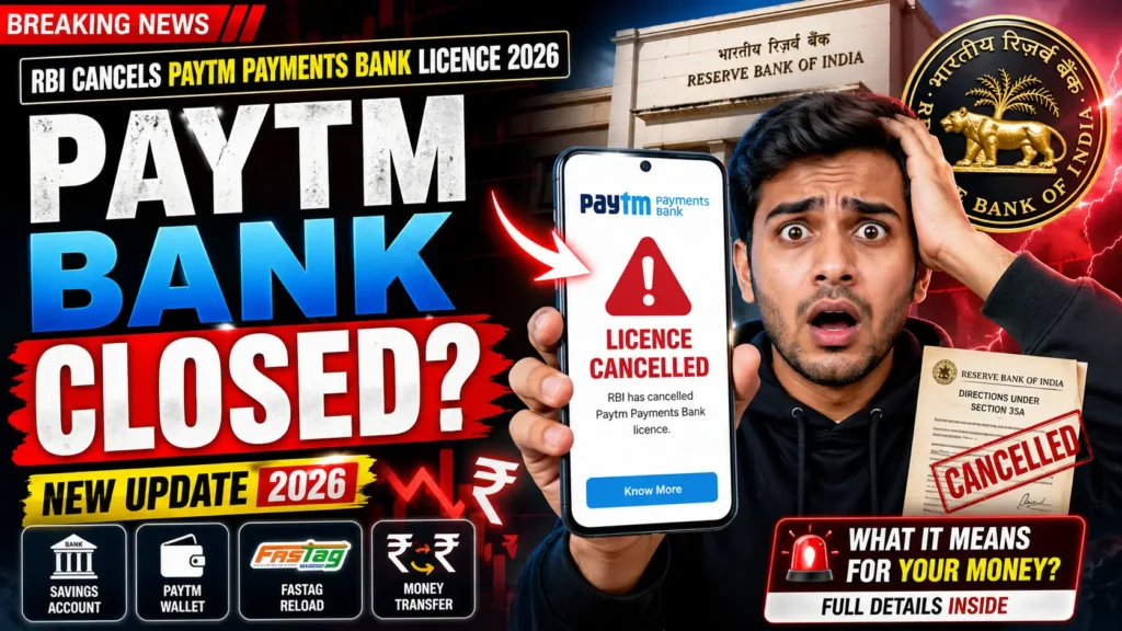 RBI Cancels Paytm Payments Bank Licence 2026: Customers Par Kya Asar Hoga?