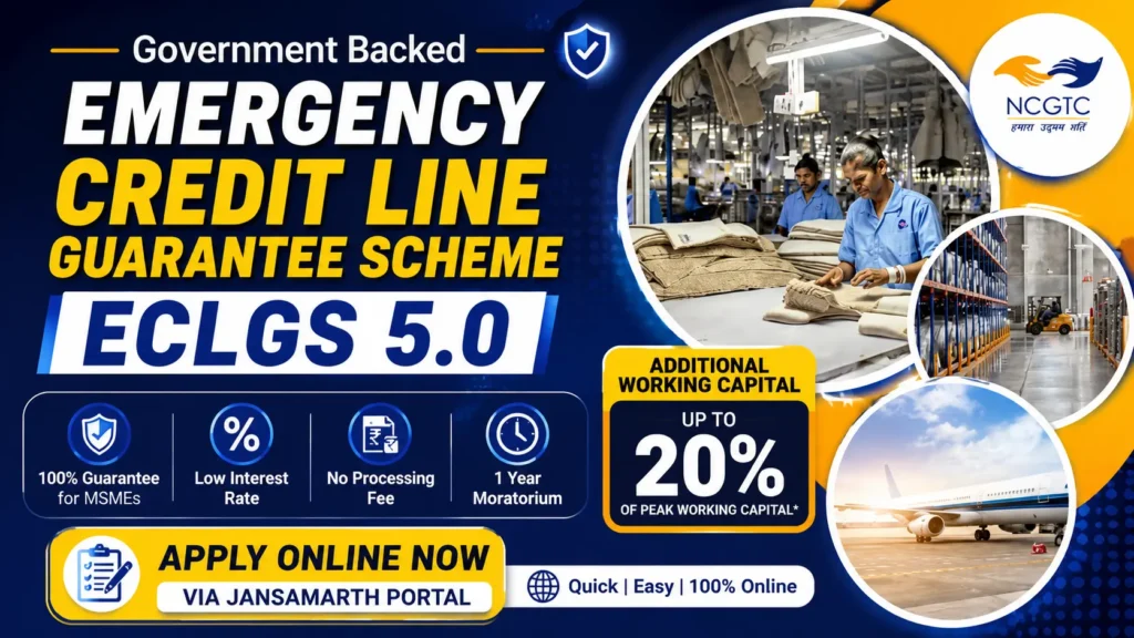 Emergency Credit Line Guarantee Scheme (ECLGS) 5.0 Apply Online via JanSamarth Portal for MSME Business Loan 2026